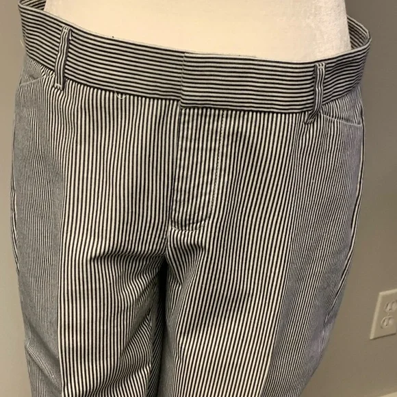 Gap blue and white stripe pants/slacks. Excellent condition. Size 4 - Picture 2 of 12